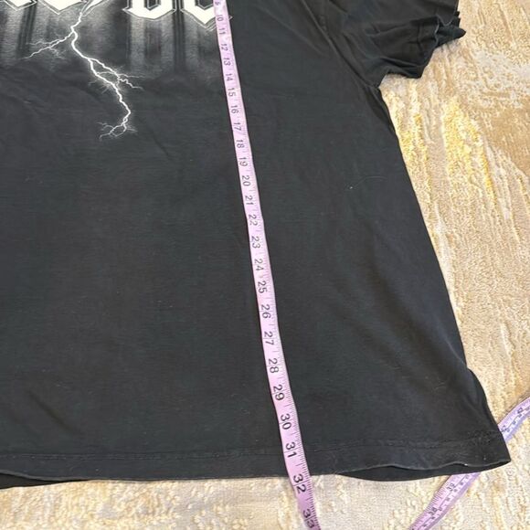 AC/DC Lightning Bolt T-Shirt Mens XLarge Black White 2004 Y2K Graphic Rock Band - Picture 6 of 7